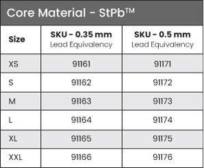 frontal lead apron stpb table